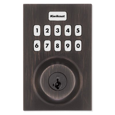 Kwikset Home Connect 620 Smart Lock, Z-Wave 700 Long Range, Contemporary with Deadbolt, Venetian Bronze